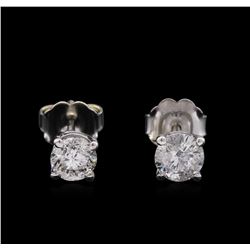 0.71ctw Diamond Stud Earrings - 14KT White Gold