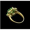 Image 3 : 2.02ctw Emerald and Diamond Ring - 10KT Yellow Gold