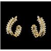 Image 1 : 1.30ctw Diamond Earrings - 14KT Yellow Gold