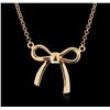 14KT Rose Gold Bow Necklace