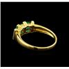 Image 3 : 0.84ctw Emerald and Diamond Ring - 14KT Yellow Gold