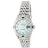 Image 1 : Rolex Stainless Steel Diamond And Emerald DateJust Ladies Watch