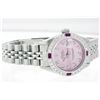 Image 2 : Rolex Stainless Steel Diamond And Ruby DateJust Ladies Watch