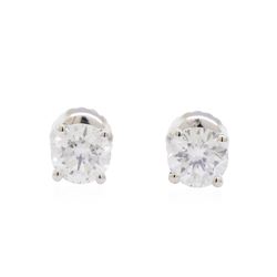 1.00ctw Diamond Stud Earrings - 14KT White Gold