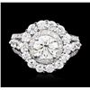 Image 2 : 14KT White Gold EGL Certified 3.65ctw Diamond Ring