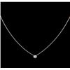 Image 2 : 0.25ct Diamond Necklace - 14KT White Gold