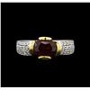 Image 1 : 2.06ct Ruby and Diamond Ring - 18KT Two-Tone Gold