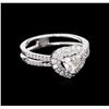 Image 1 : EGL INT Certified 1.01ctw Diamond Ring - 18KT White Gold