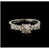 Image 2 : 14KT White Gold 0.86ctw Diamond Ring