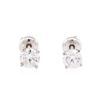 Image 1 : 1.00ctw Diamond Stud Earrings - 14KT White Gold