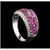Image 4 : 1.64ctw Pink Sapphire and Diamond Ring - 10KT White Gold