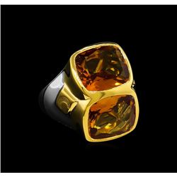 Crayola 8.90ctw Citrine Ring - .925 Silver