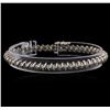 Image 1 : 14KT White Gold 0.60ctw Diamond Tennis Bracelet
