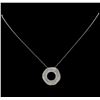 Image 2 : 1.63ctw Diamond Pendant With Chain - 14KT White Gold