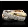 Image 1 : 14KT Tri-Tone Gold 0.89ctw Diamond Ring