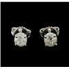 Image 1 : 1.08ctw Diamond Stud Earrings - 14KT White Gold