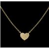 Image 1 : 0.12ctw Diamond Necklace - 14KT Yellow Gold