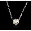 Image 1 : 14KT White Gold 0.26ct Diamond Necklace