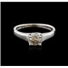 Image 2 : 14KT White Gold 0.75ct Round Cut Fancy Brown Diamond Solitaire Ring