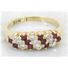 Image 1 : 0.20ctw Ruby and Diamond Ring - 18KT Yellow Gold