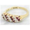 Image 2 : 0.20ctw Ruby and Diamond Ring - 18KT Yellow Gold