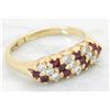 Image 3 : 0.20ctw Ruby and Diamond Ring - 18KT Yellow Gold