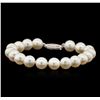 Image 1 : Fresh Water Pearl Bracelet - 14KT White Gold