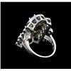 Image 2 : 0.84ctw Tanzanite and Diamond Ring - 14KT White Gold