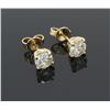 Image 4 : 1.00ctw Diamond Stud Earrings - 14KT Yellow Gold