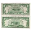 Image 2 : 1934 $5 Silver Certificate Currency Lot of 2