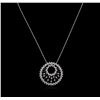 Image 2 : 14KT White Gold 2.60ctw Diamond Pendant With Chain