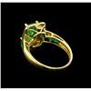 Image 3 : 2.26ctw Emerald and Diamond Ring - 10KT Yellow Gold