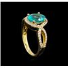 Image 4 : 2.49ct Apatite and Diamond Ring - 14KT Yellow Gold