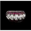 Image 2 : 2.00ctw Ruby and Diamond Ring - 14KT White Gold