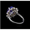 Image 3 : 3.60ct Tanzanite and Diamond Ring - 14KT White Gold