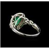 Image 3 : 1.64ct Emerald and Diamond Ring - 18KT White Gold