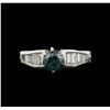Image 2 : 1.84ctw Fancy Blue Diamond Ring - 18KT White Gold