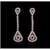 14KT Rose Gold 2.57ctw Diamond Earrings