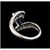 Image 3 : 1.75ct Tanzanite and Diamond Ring - 14KT White Gold