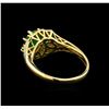 Image 3 : 1.20ctw Emerald and Diamond Ring - 14KT Yellow Gold
