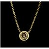 14KT Yellow Gold 0.34ct Brown Diamond Necklace