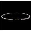 Image 3 : 0.95ctw Diamond Bangle Bracelet - 14KT White Gold