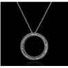 10KT White Gold 0.35ctw Diamond Pendant With Chain