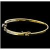 Image 2 : 0.75ctw Diamond Bangle Bracelet - 14KT Yellow Gold