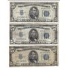 Image 1 : 1934 $5 Silver Certificate Currency Lot of 3