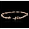 Image 3 : 14KT Rose Gold 1.78ctw Diamond Tennis Bracelet