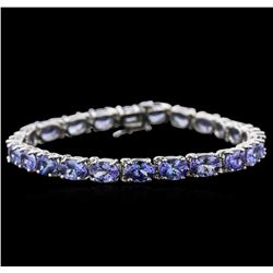 16.97ctw Tanzanite Bracelet - 14KT White Gold