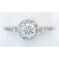0.82ctw  Diamond Ring - 14KT White Gold
