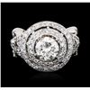 Image 2 : 14KT White Gold GIA Certified 3.01ctw Diamond Ring