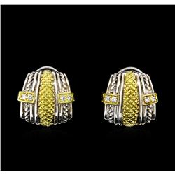 0.25ctw Diamond Silver Earrings